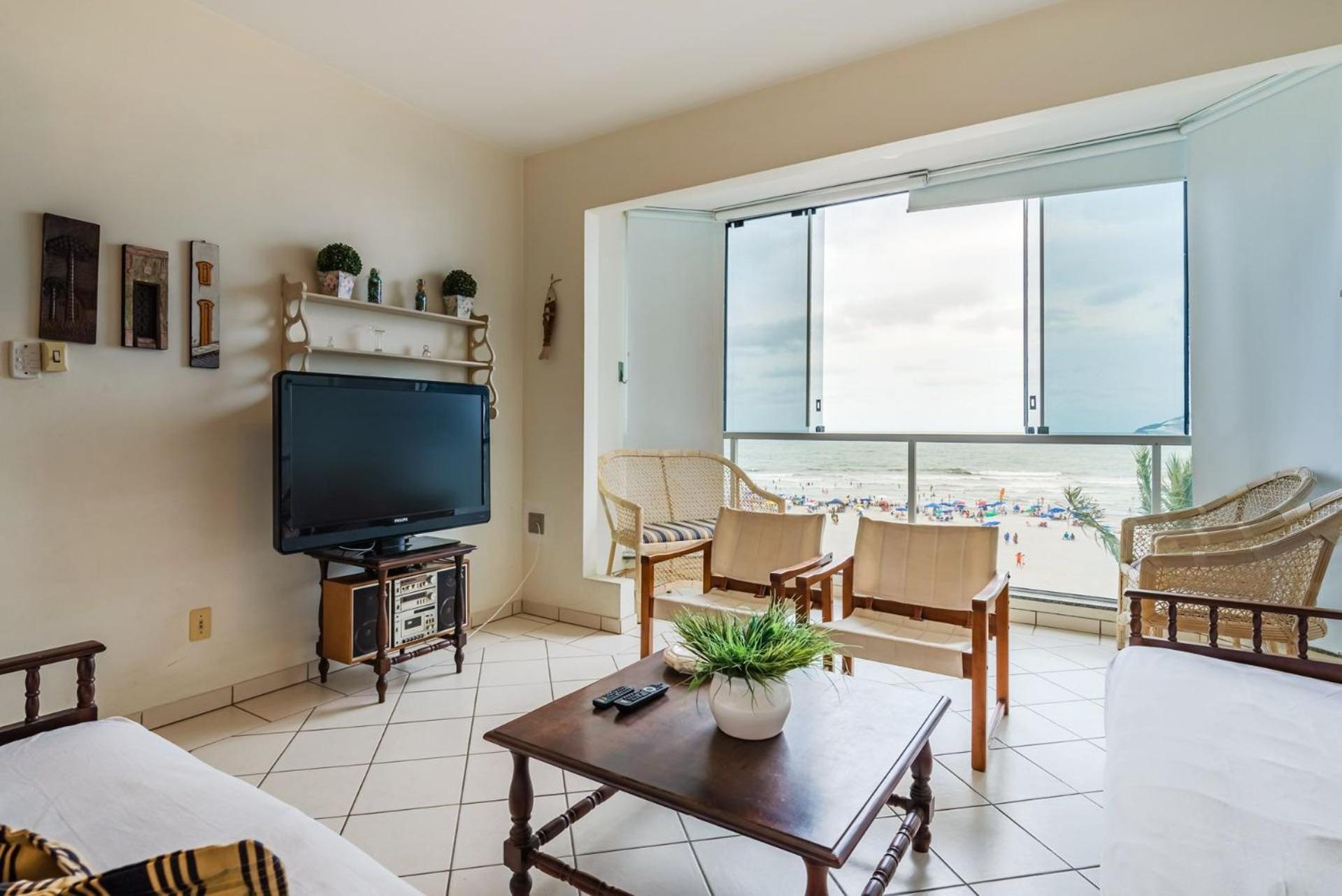 Appartamento Apto pé na areia com linda vista frente mar CEL403 Balneário Camboriú Esterno foto